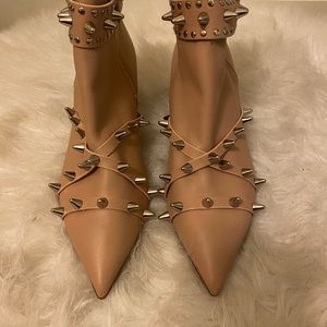 Red Valentino spiked booties nude 37